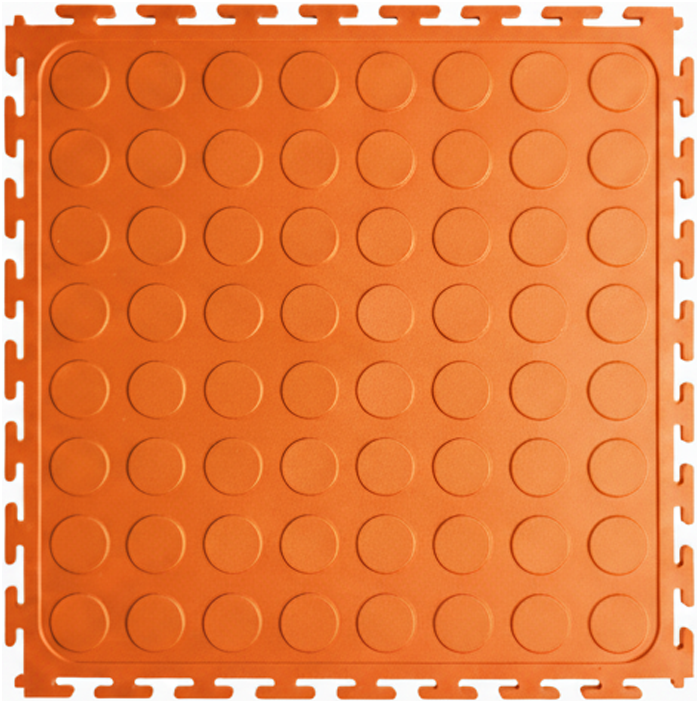 Interlocking PVC Flooring Tiles Colour Orange