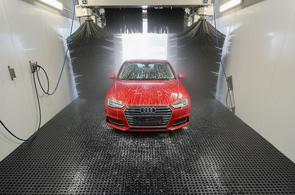 Why Interlocking PVC Tiles Work for Car Washes